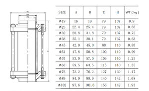 Weld sight glass Sanitary sight glass