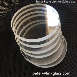 Borosilicate glass for pressure tank sight glass