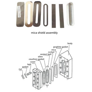 Sight glass gauge glass ALUMUNIUM-SILICON 88412 NO. 0018 BMA T BBK for BOILER DRUM INDICATOR