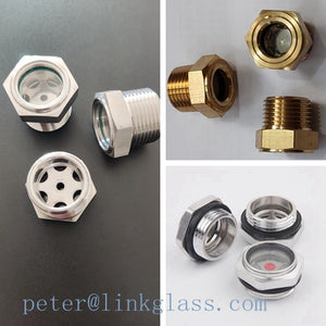 Oil sight glass hex brass oil indicator for hydraulic ruduction gears